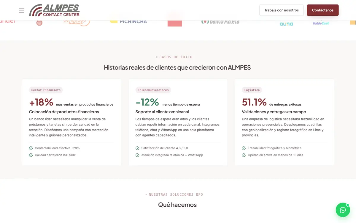 Casos de éxito por sector: financiero, telecomunicaciones y logística