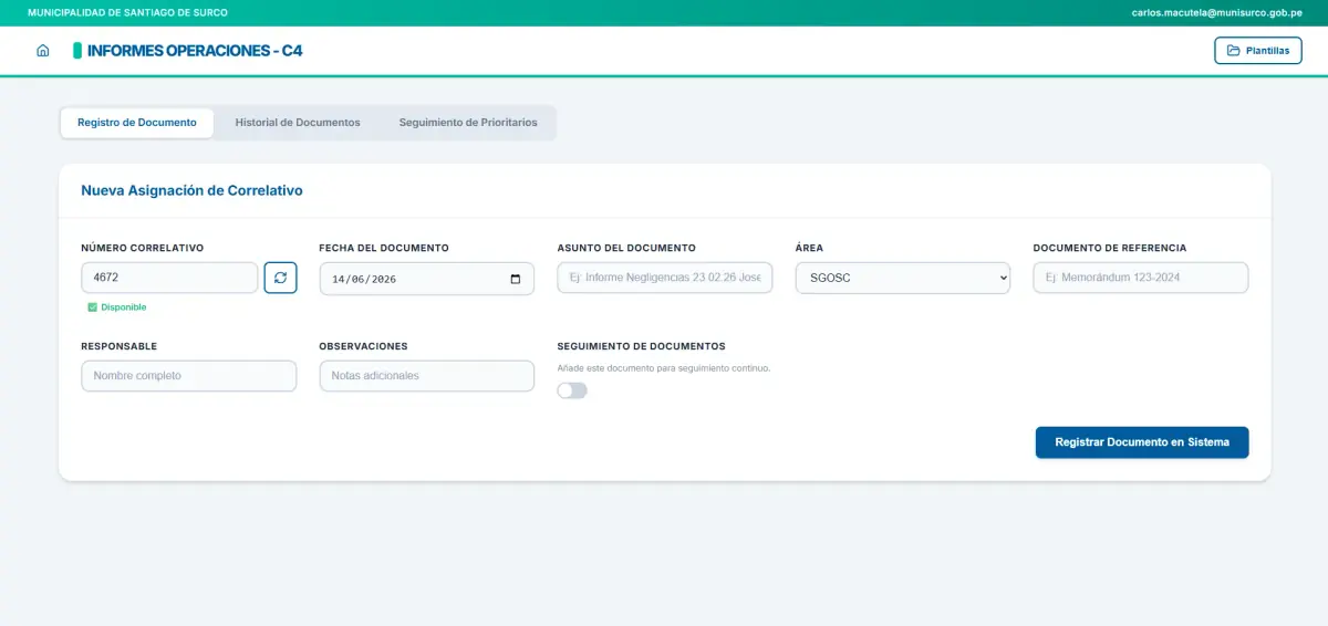 Registro de documentos